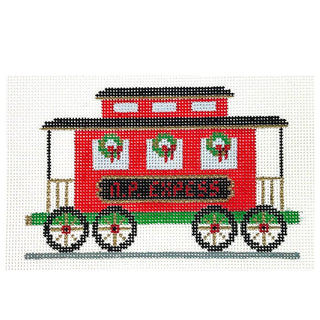 Caboose   North Pole Express Painted Canvas Susan Roberts Needlepoint Designs Inc. 
