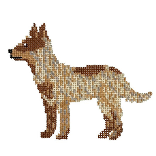 Cali (Red Heeler) Painted Canvas Fire and Iris 