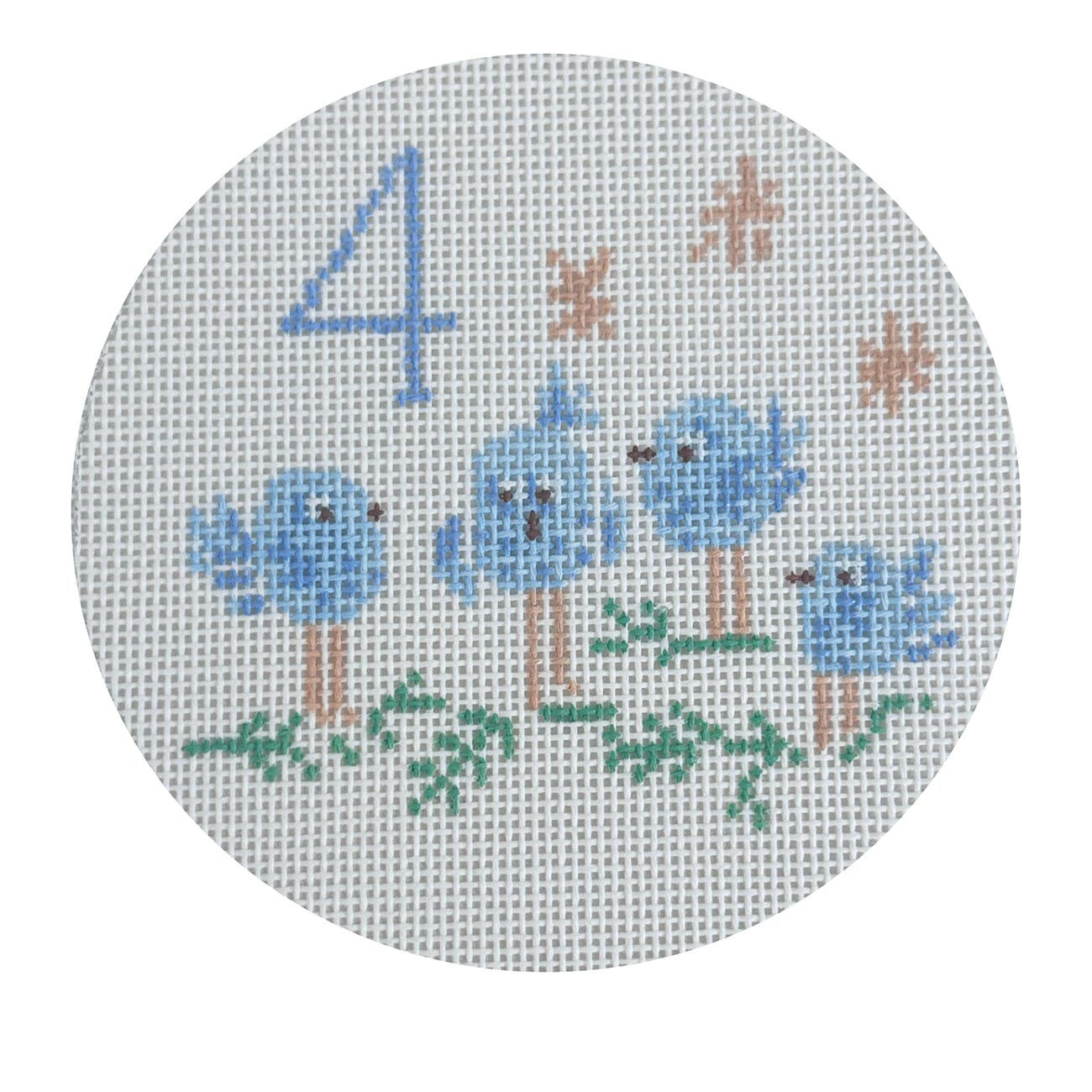 Camilla 12 Days   Day 4 Calling Birds Painted Canvas Camilla Moss  - 1