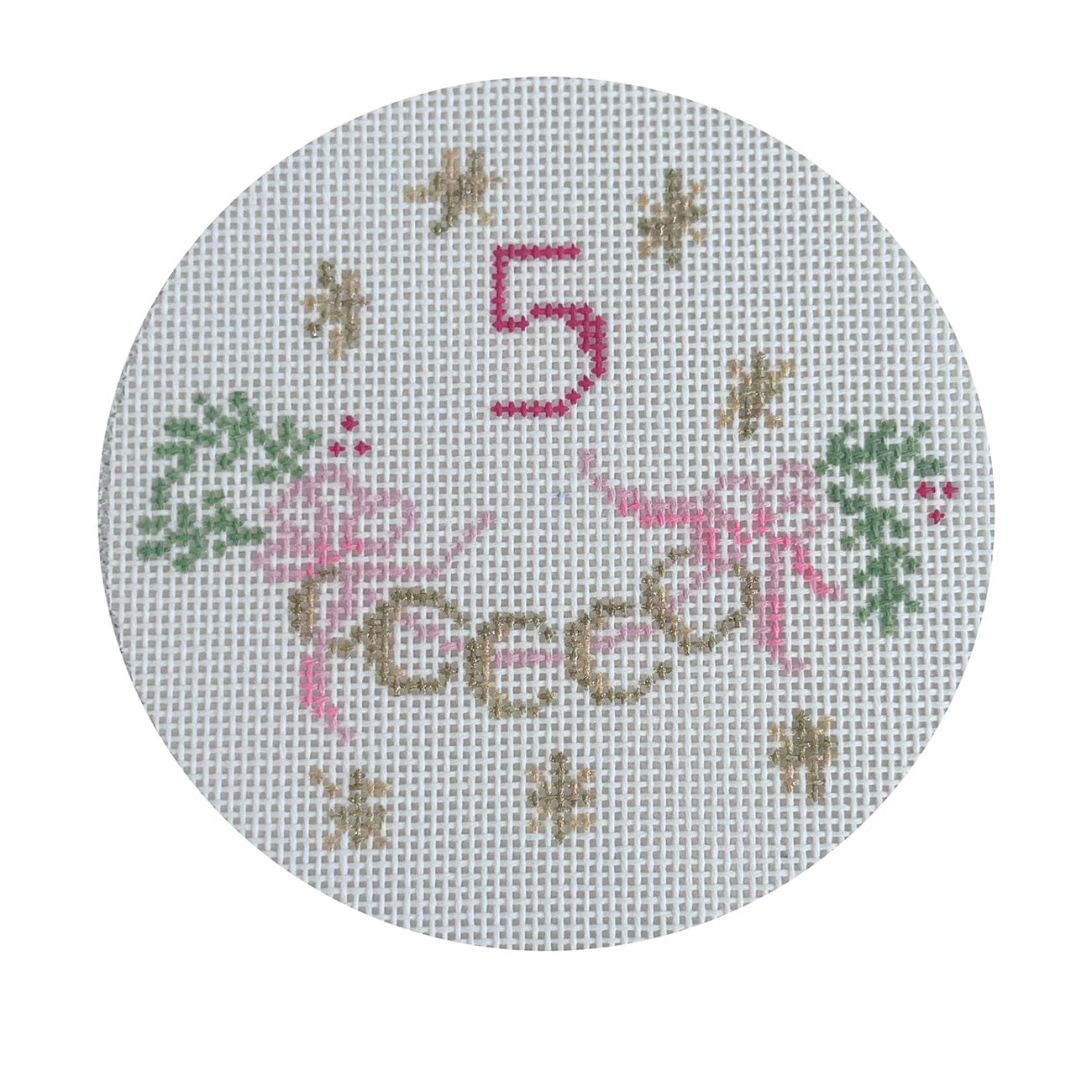 Camilla 12 Days   Day 5 Gold Rings Painted Canvas Camilla Moss  - 1