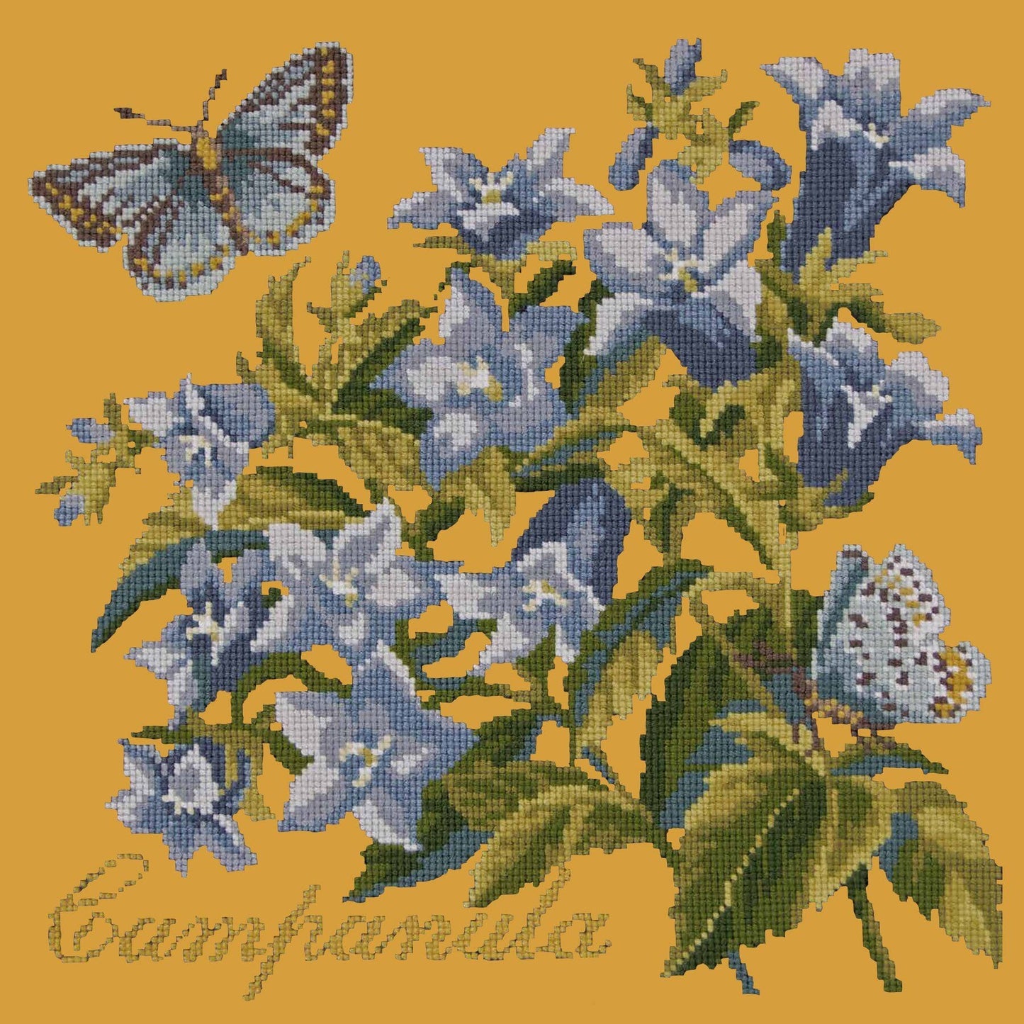 Campanula Needlepoint Kit Kits Elizabeth Bradley Design Yellow 