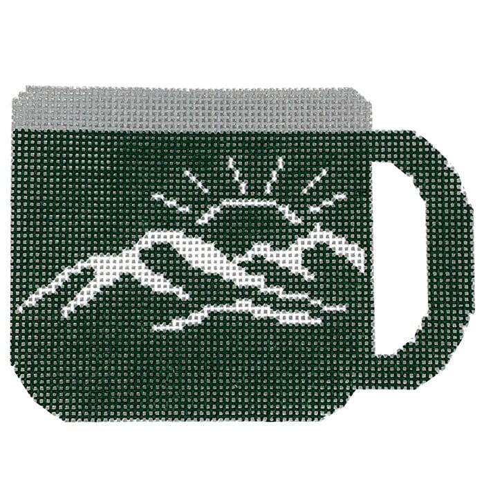 Camping Mug - Mountain Painted Canvas Fire and Iris 