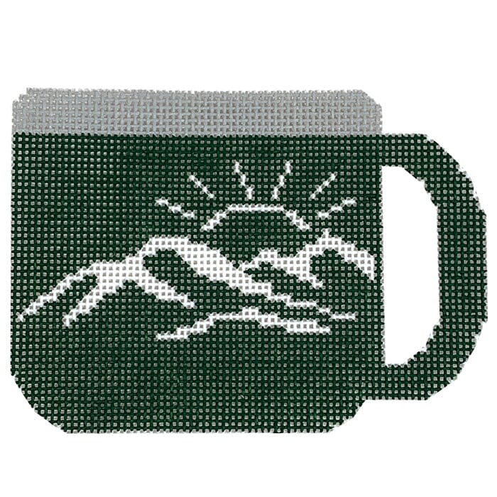 Camping Mug   Mountain Painted Canvas Fire and Iris  - 1
