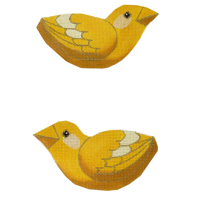 Canary 2 Sided Clip On Printed Canvas Labors of Love Needlepoint 
