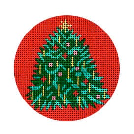 Candle Tree Round Painted Canvas Vallerie Needlepoint Gallery 