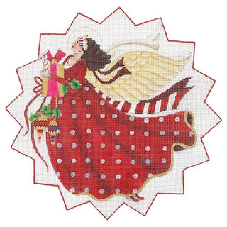 Candy Cane Angel Tree Topper Painted Canvas Melissa Shirley Designs 

