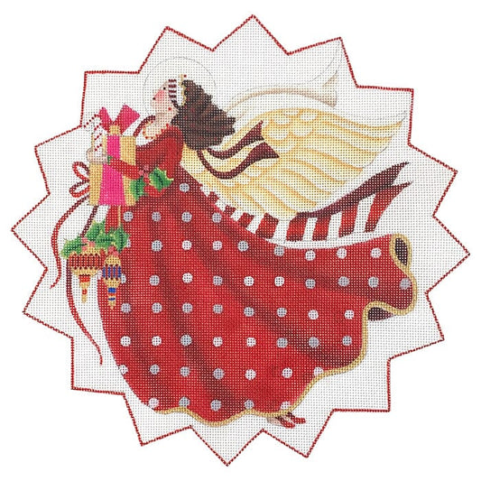 Candy Cane Angel Tree Topper Painted Canvas Melissa Shirley Designs 