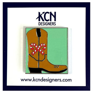 Candy Cane Cowboy Boot Needleminder Accessories KCN Designers 
