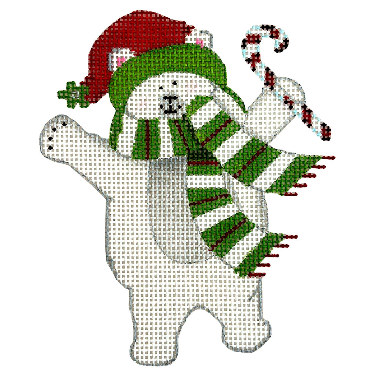 Candy Cane Friends, Polar Bear Painted Canvas Pepperberry Designs 
