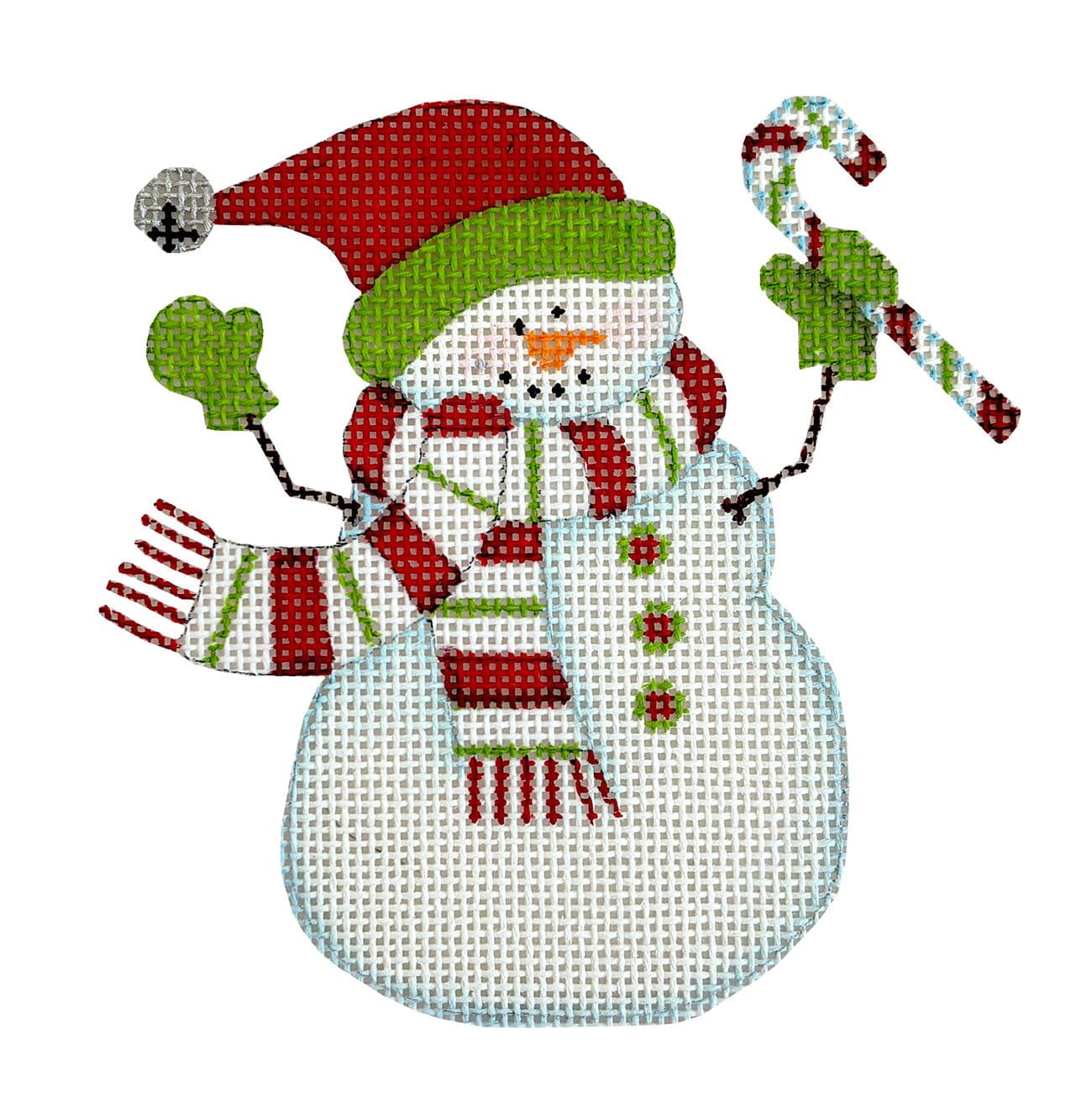 Candy Cane Friends, Snowman Painted Canvas Pepperberry Designs 
