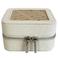 Canvas 3" Square Jewelry Box - Linen Leather Goods Rachel Barri Designs 