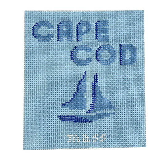 Cape Cod Book Mini Painted Canvas Atlantic Blue Canvas 