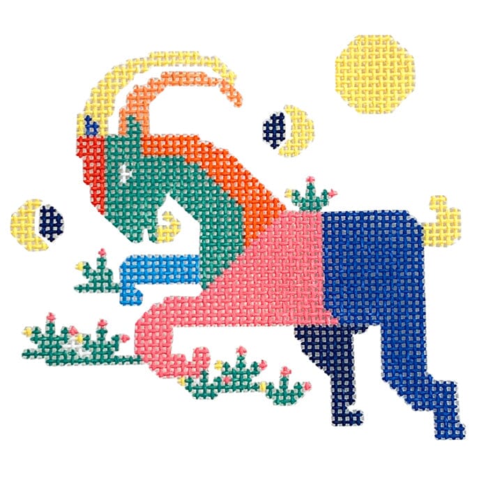 Capricorn Painted Canvas Wipstitch Needleworks  - 1