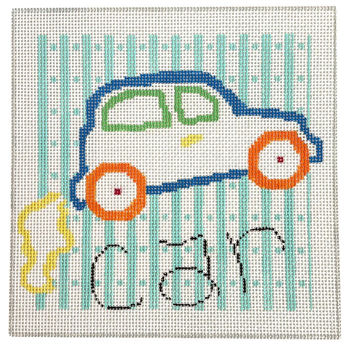Car 8"   Children's Collection Painted Canvas Jean Smith 

