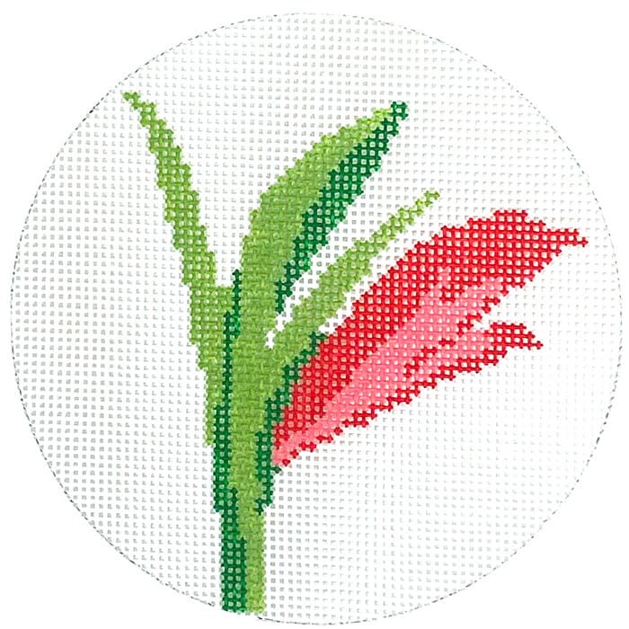 Card Art Ornament   Amaryllis Painted Canvas Elizabeth Crane Swartz Designs 
