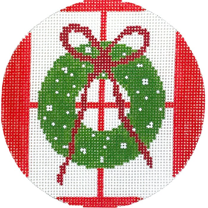 Card Art Ornament   Holiday Door Painted Canvas Elizabeth Crane Swartz Designs 
