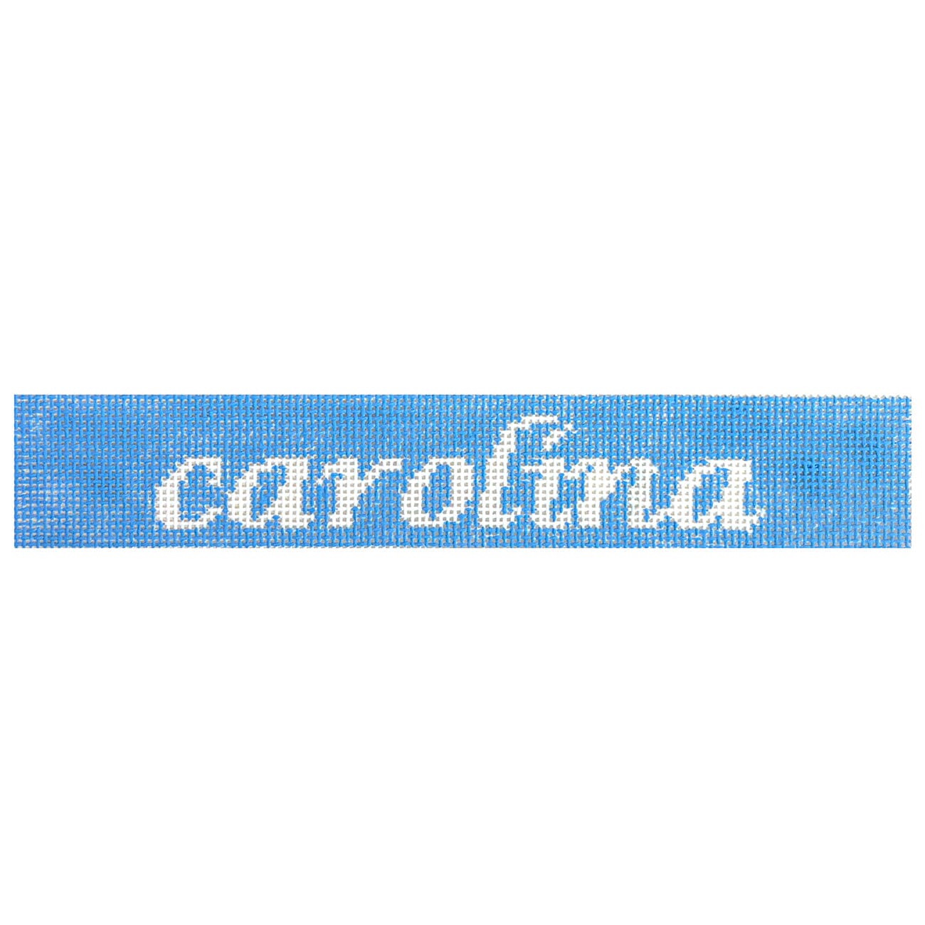Carolina Blue Key Fob Painted Canvas Needlepoint by Laura  - 1