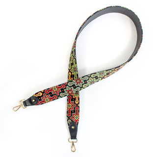Caspian Crossbody Strap Printed Canvas Two Sisters Needlepoint 

