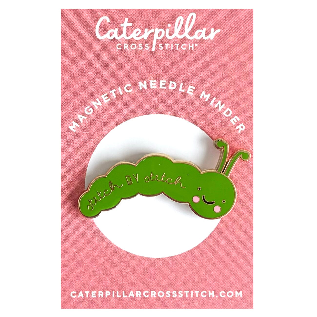 Caterpillar Enamel Needleminder Accessories Caterpillar Cross  - 1