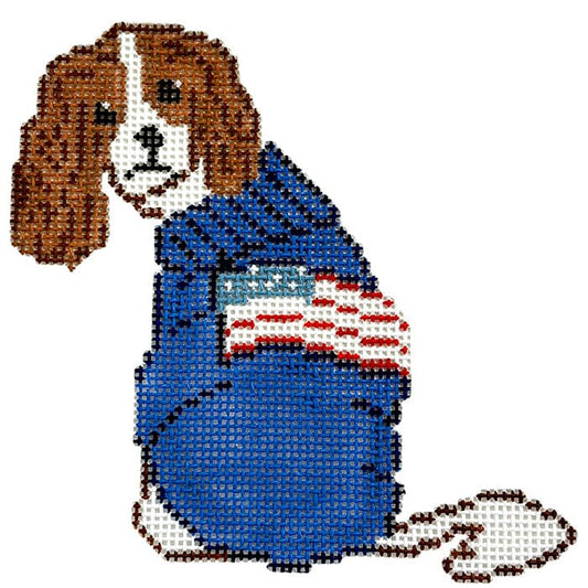 Cavalier with Sweater Painted Canvas Froopy Designs 