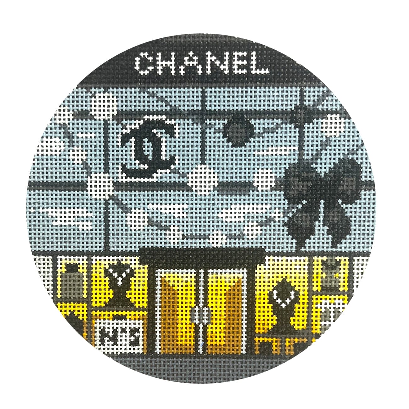 CC Storefront Round Painted Canvas The Gingham Stitchery  - 1