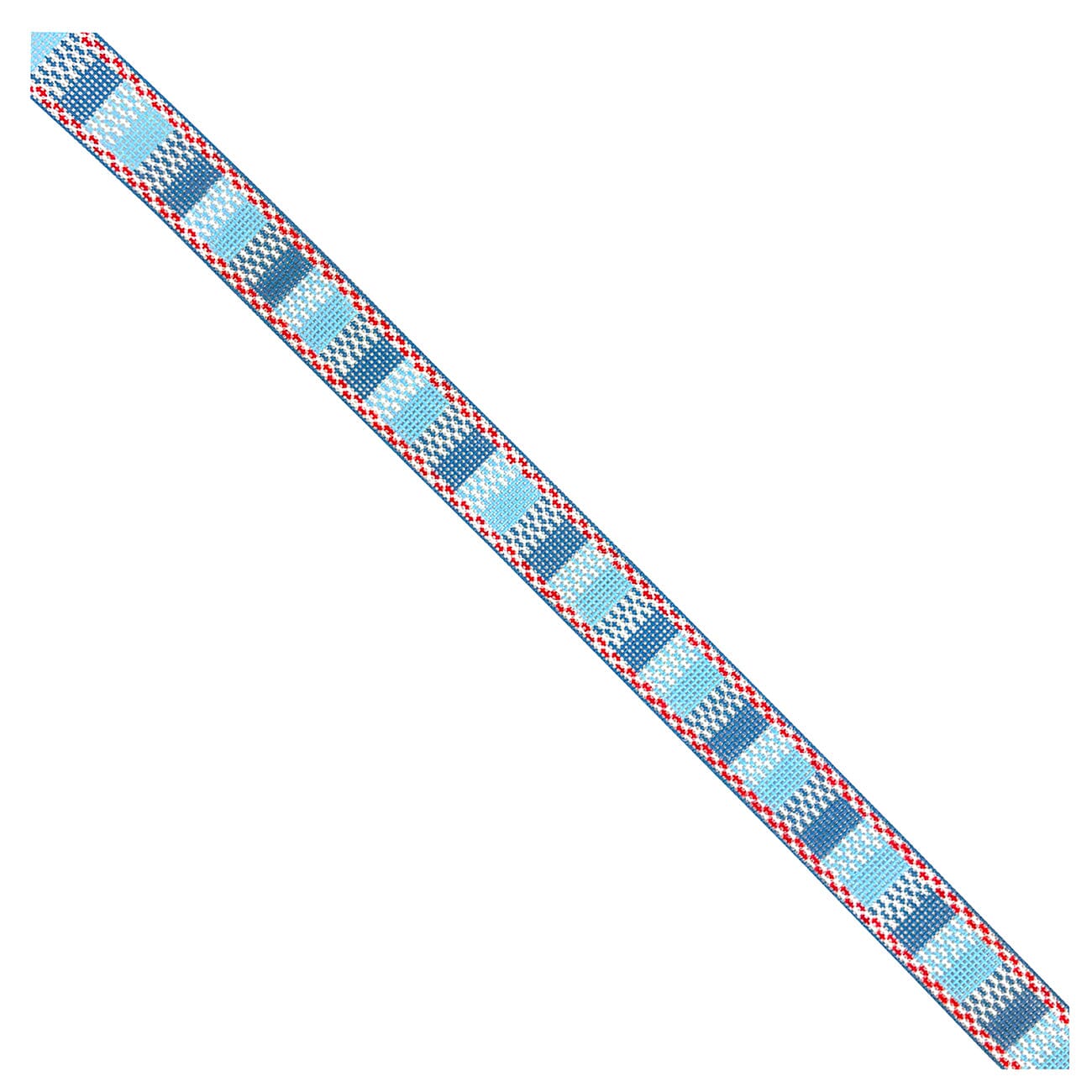 Chambray Summer Belt Blues Painted Canvas Little Stitches Needleworks  - 1