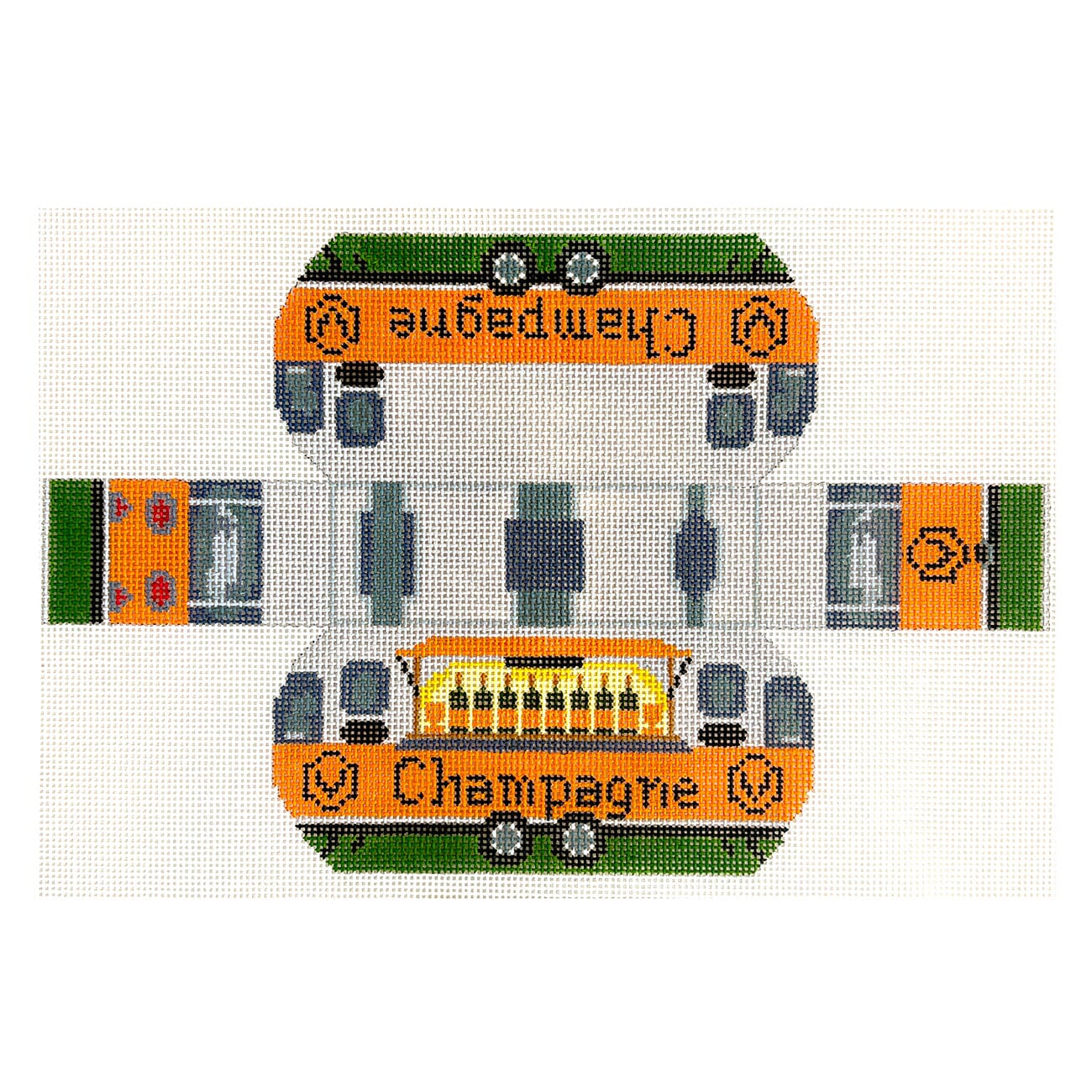 Champagne Airstream 3D Painted Canvas The Gingham Stitchery  - 1
