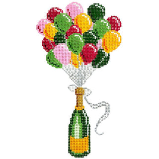 Champagne Balloons Painted Canvas C'ate La Vie 

