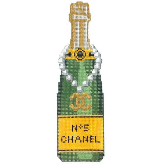 Champagne Bottle   CC No. 5 Painted Canvas C'ate La Vie 
