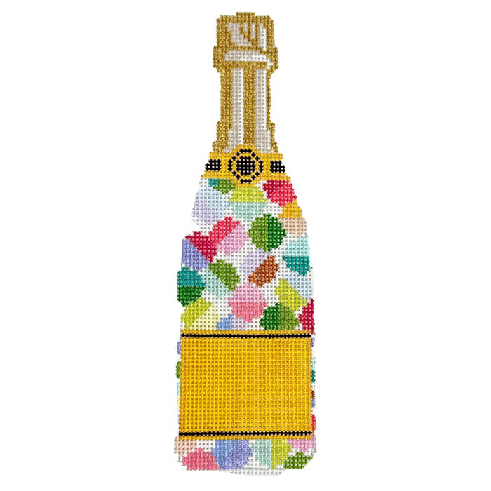 Champagne Bottle   Elizabeth Crane Swartz Painted Canvas C'ate La Vie 

