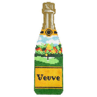 Champagne Bottle   Fall Masters Painted Canvas C'ate La Vie 
