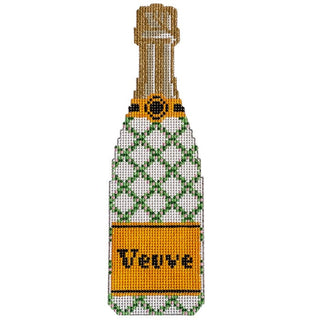 Champagne Bottle   Garden Trellis Painted Canvas C'ate La Vie 
