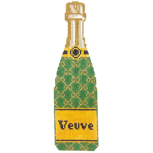 Champagne Bottle - GG Quilt Painted Canvas C'ate La Vie 