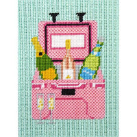 Champagne Cooler Canvas with Stitch Guide Printed Canvas Needlepoint To Go 