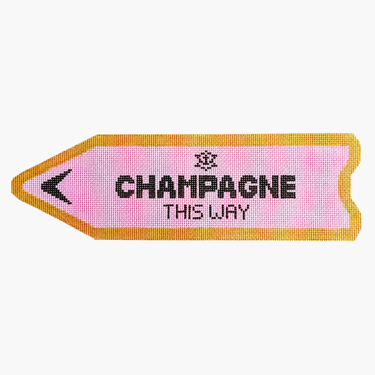 Champagne This Way   Pink on 13 Large Painted Canvas C'ate La Vie  - 1
