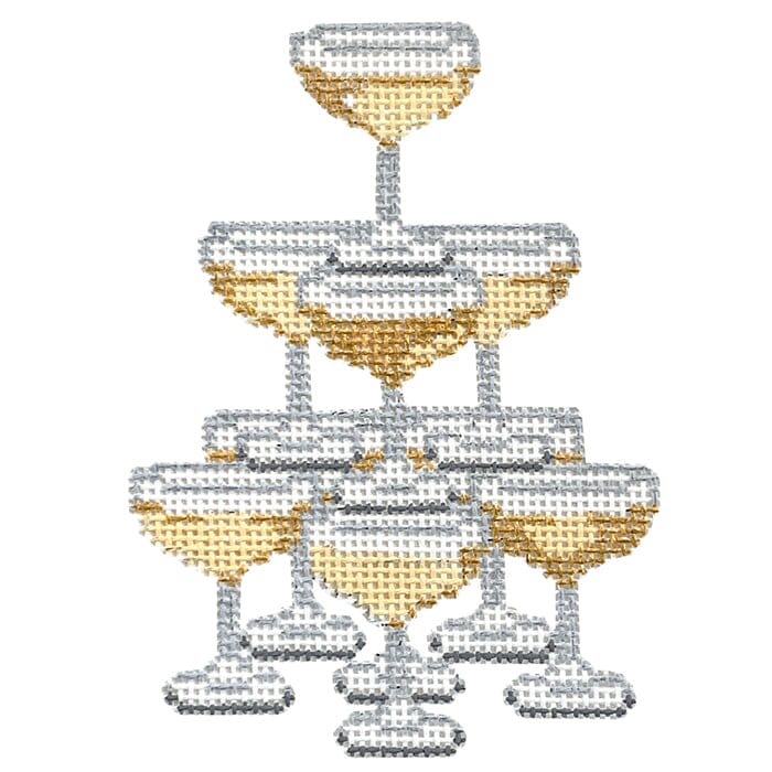 Champagne Tower Painted Canvas C'ate La Vie 
