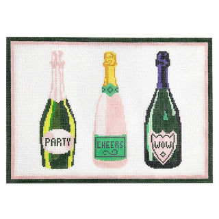 Champagne Trio Painted Canvas Initial K Studio 
