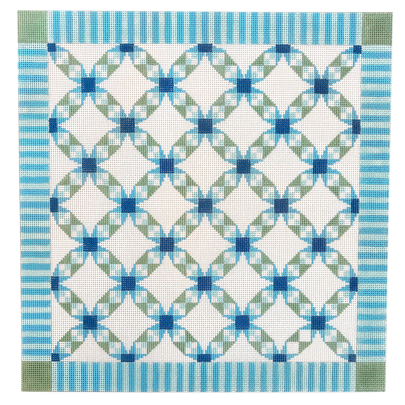 Checker Cathedral, 14x14 Quilt Painted Canvas Susan Roberts Needlepoint Designs Inc.  - 1
