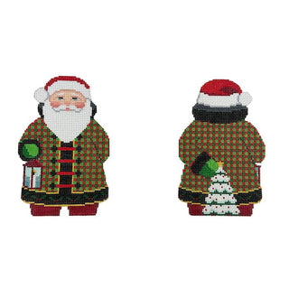 Checker Coat Santa   13M Painted Canvas Susan Roberts Needlepoint Designs Inc. 
