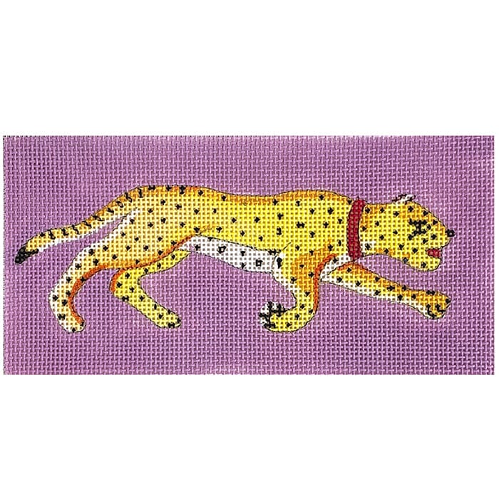 Cheetah on Purple Clutch Insert Painted Canvas Colors of Praise  - 1