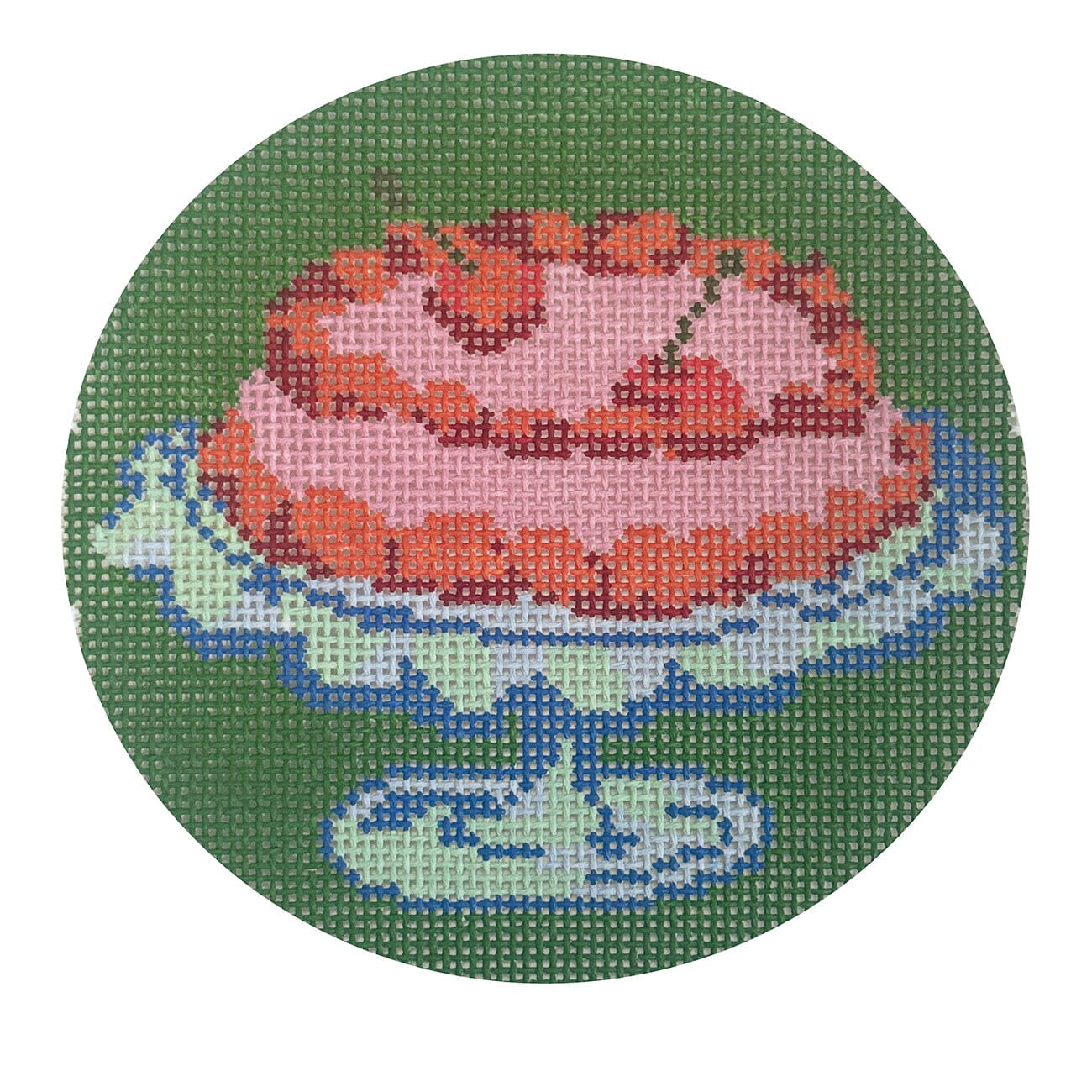 Cherry Cake Round Painted Canvas Morgan Julia Designs  - 1