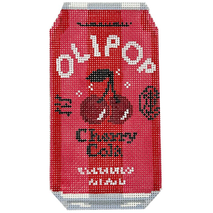 Cherry Cola Soda Pop Painted Canvas Wipstitch Needleworks 