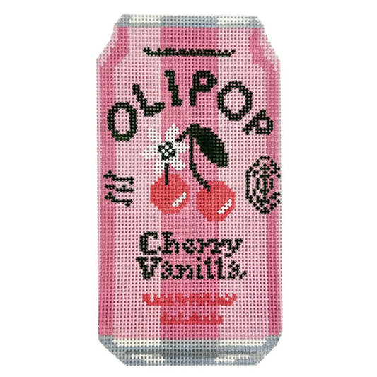 Cherry Vanilla Soda Pop Painted Canvas Wipstitch Needleworks 