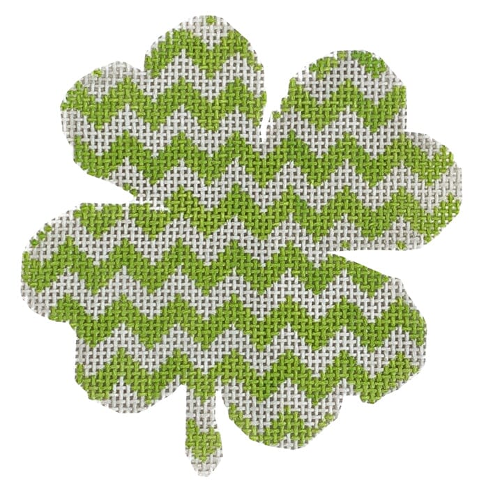 Chevron Shamrock Painted Canvas Kristine Kingston  - 1