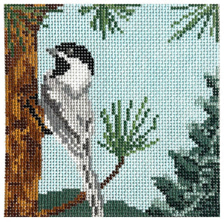 Chickadee Coaster Painted Canvas Ann Kaye Studio 
