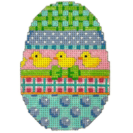 Chicks / Ribbons / Dots Egg Painted Canvas Associated Talents 