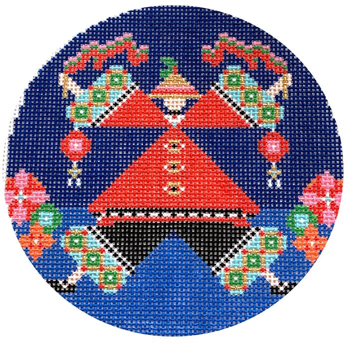 Chinese Dancer   Nutcracker Collection Painted Canvas Wipstitch Needleworks 
