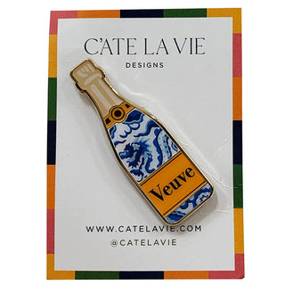 Chinoiserie Blue Champagne Needleminder Accessories C'ate La Vie 
