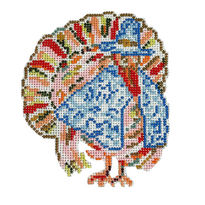 Chinoiserie Turkey Painted Canvas KCN Designers  - 1