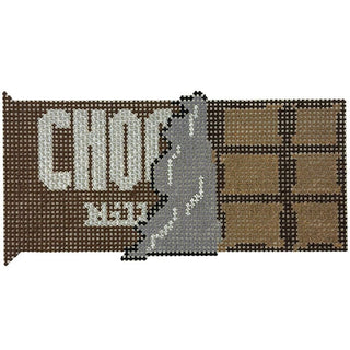 Chocolate Bar Painted Canvas Fire and Iris 
